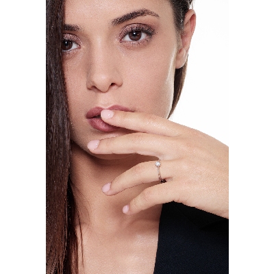 Diamond Solitaire Ring 18k White Gold