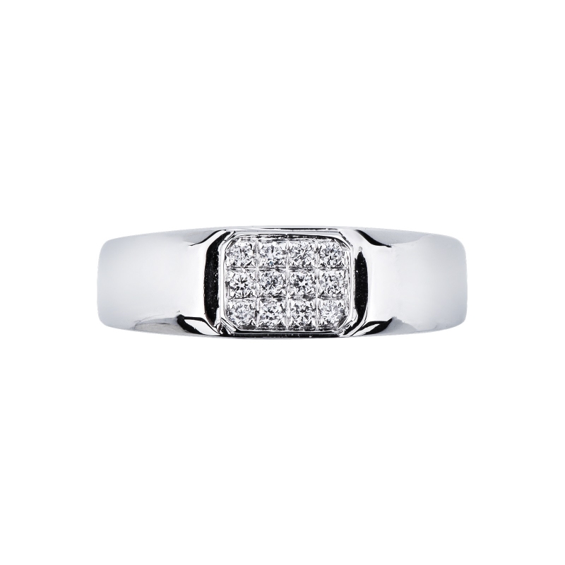 Pavè diamond ring in white gold Pavè diamond ring in white gold