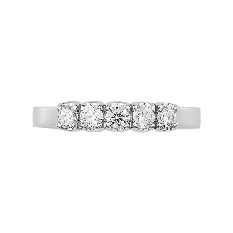 18k white gold half eternity ring with diamonds 18k white gold half eternity ring with diamonds
