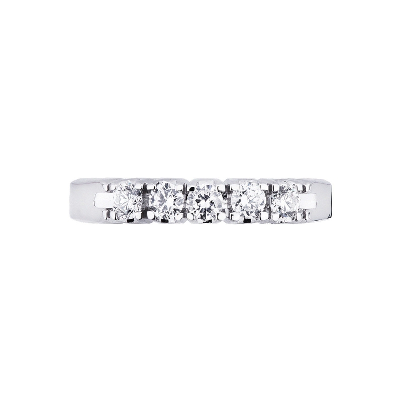 5 diamonds half eternity ring white gold ct 0,35 5 diamonds half eternity ring white gold ct 0,35