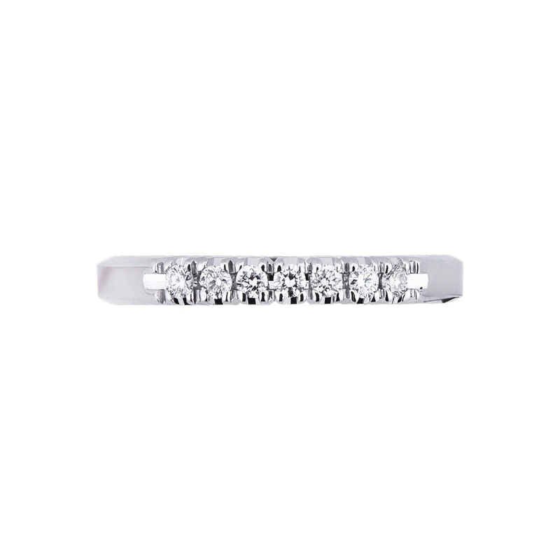 White gold 18k 7 diamond half eternity ring 0,10 ct White gold 18k 7 diamond half eternity ring 0,10 ct