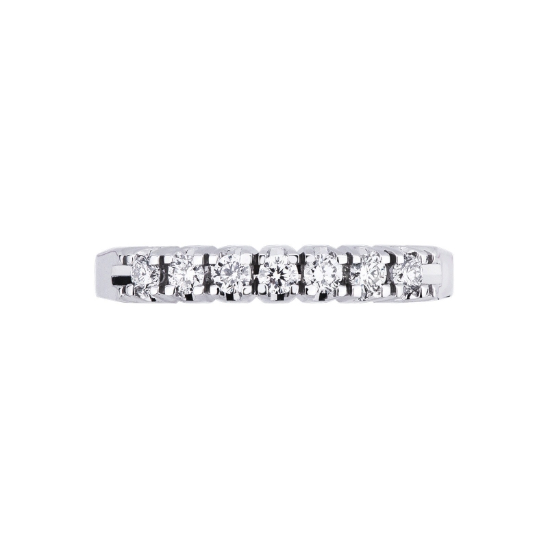 White gold 18k 7 diamond half eternity ring 0,25 ct White gold 18k 7 diamond half eternity ring 0,25 ct