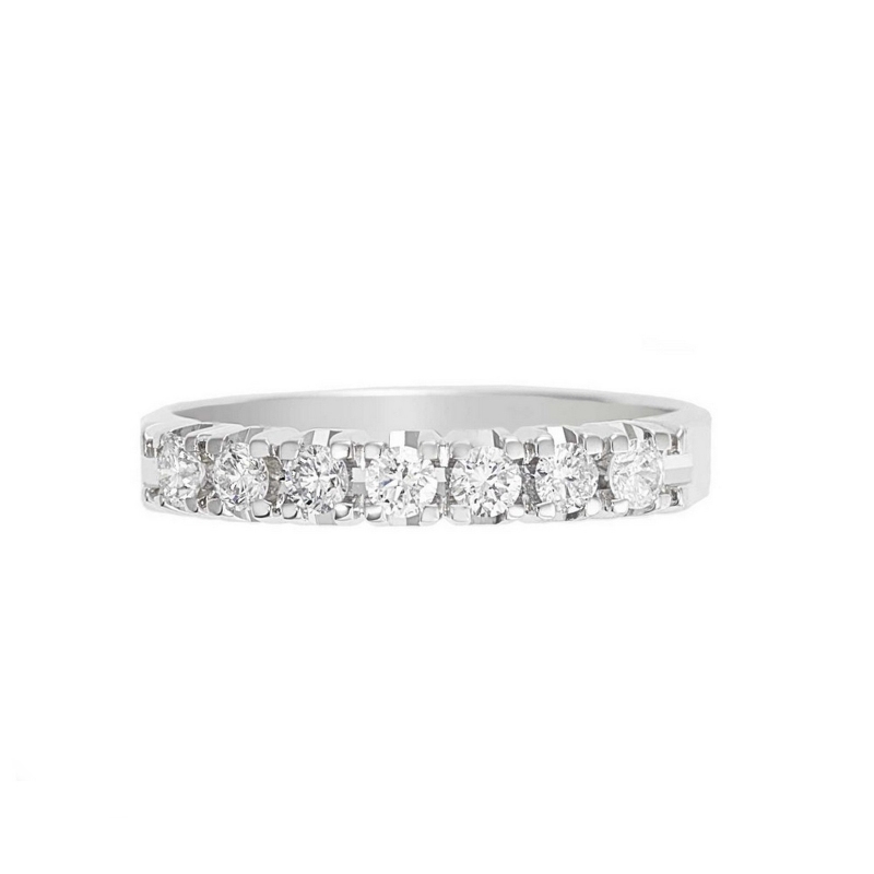 White gold 18k 7 diamond half eternity ring ct 0,35 White gold 18k 7 diamond half eternity ring ct 0,35