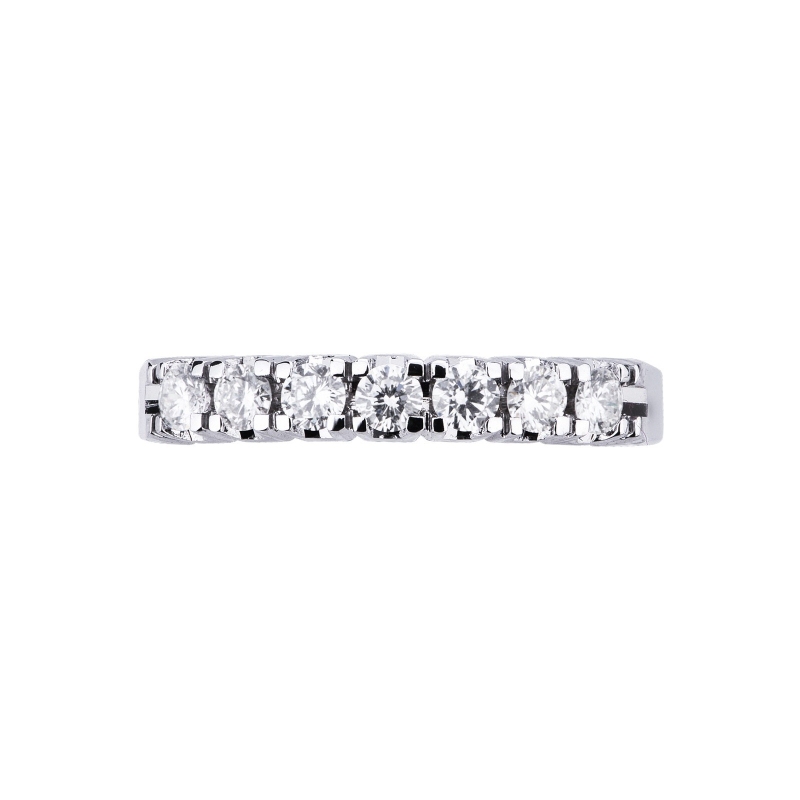 7 diamonds half eternity ring in white gold 18k  7 diamonds half eternity ring in white gold 18k