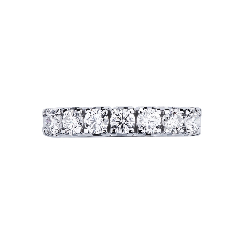 18k white gold 7 diamond half eternity ring  18k white gold 7 diamond half eternity ring