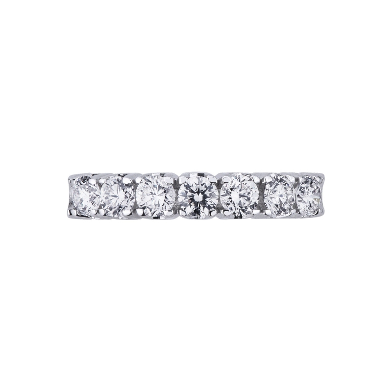 White gold 18k 7 diamond half eternity ring ct 0,90  White gold 18k 7 diamond half eternity ring ct 0,90