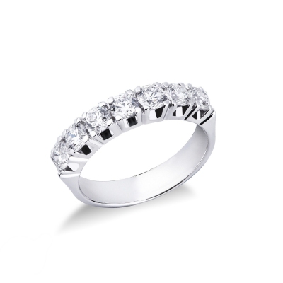 White gold 18k 7 diamonds ring 