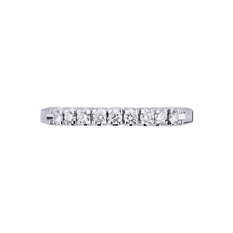 9 diamonds half eternity ring in white gold 18k 9 diamonds half eternity ring in white gold 18k