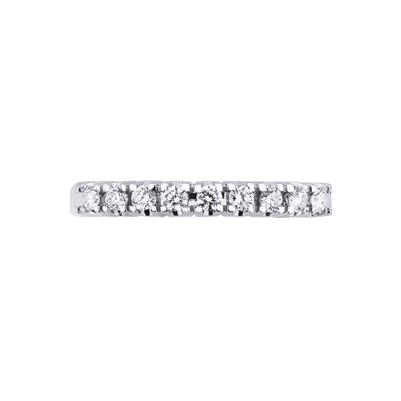 White gold 18k 9 diamonds half eternity ring ct 0,25 White gold 18k 9 diamonds half eternity ring ct 0,25