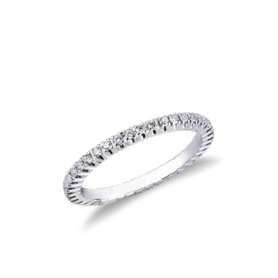 White gold 18k eternity ring with diamonds 0,01 ct