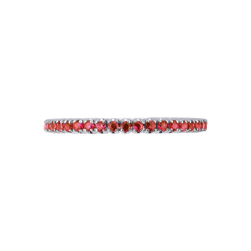 Rubies eternity ring white gold 18k 