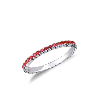 Rubies eternity ring white gold 18k 