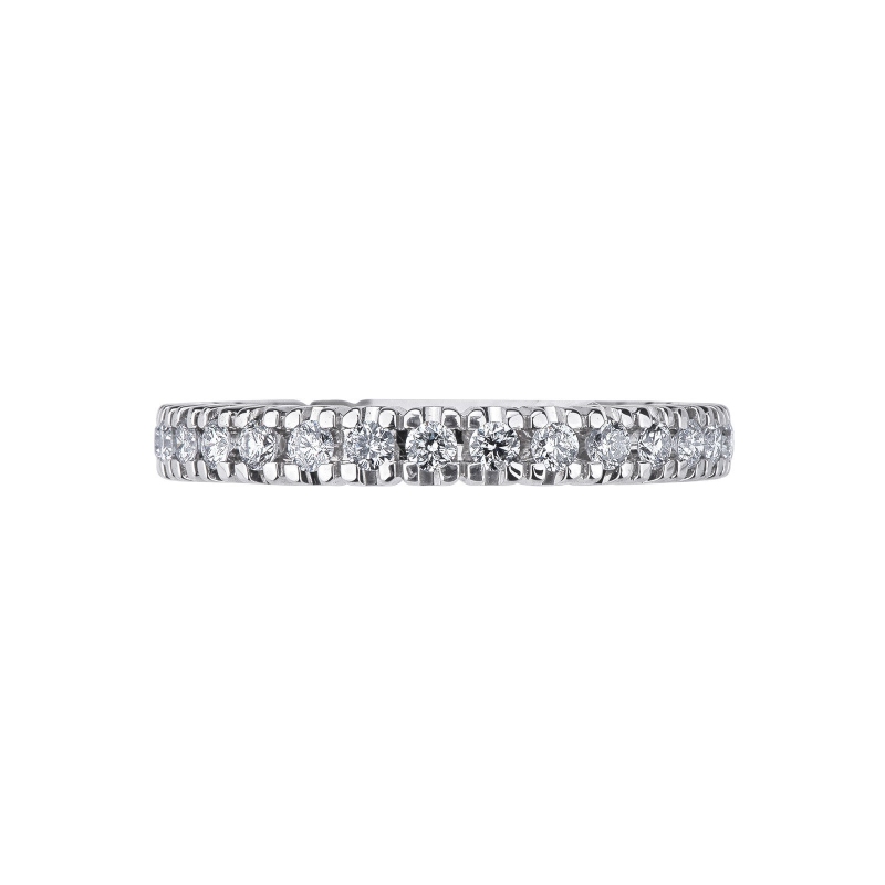 White gold 18k eternity ring with 0,03 ct diamonds 