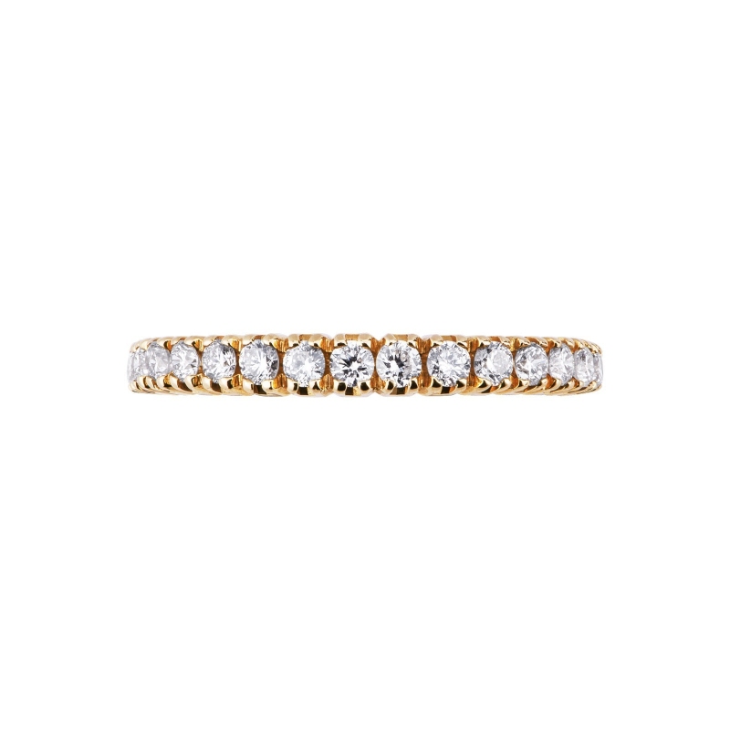18k yellow gold eternity ring with diamonds 