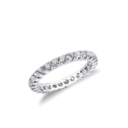 White gold 18k eternity ring with 0,04 ct diamonds
