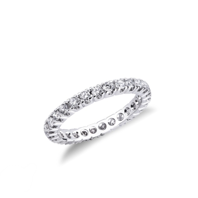 White gold 18k eternity ring with 0,04 ct diamonds 