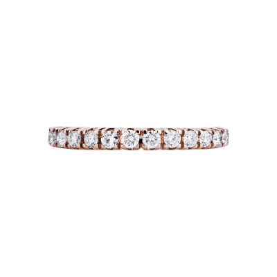 18k rosé gold eternity ring with diamonds 