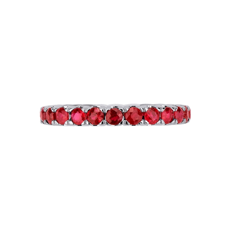 Rubies eternity ring in 18kt white gold Rubies eternity ring in 18kt white gold