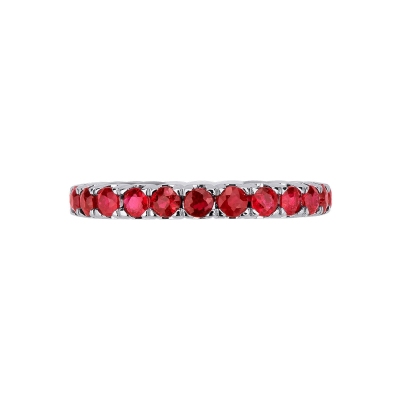 Rubies eternity ring in 18kt white gold