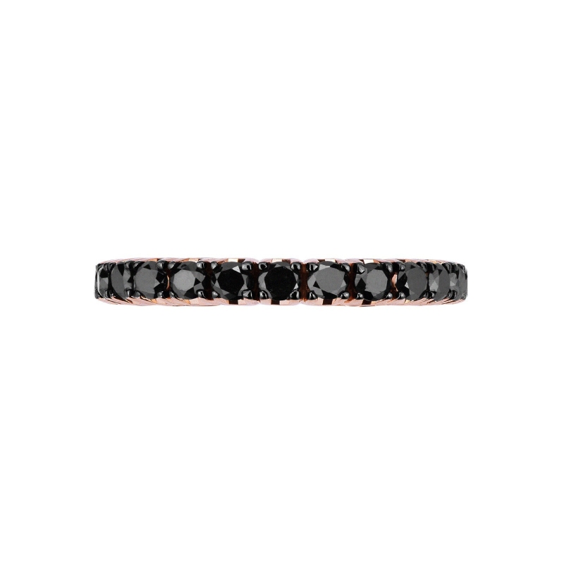 750 rose gold eternity ring with black diamonds 750 rose gold eternity ring with black diamonds