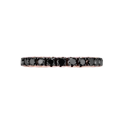 750 rose gold eternity ring with black diamonds