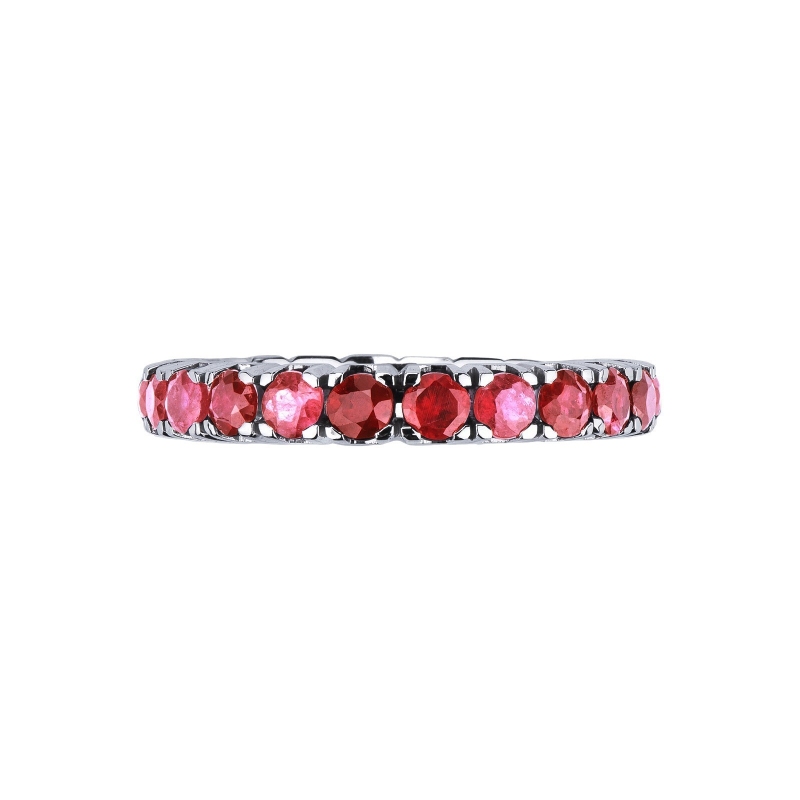 Eternity ring with rubies in white gold 18k  Eternity ring with rubies in white gold 18k