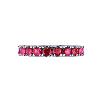 White gold 18k rubies eternity ring