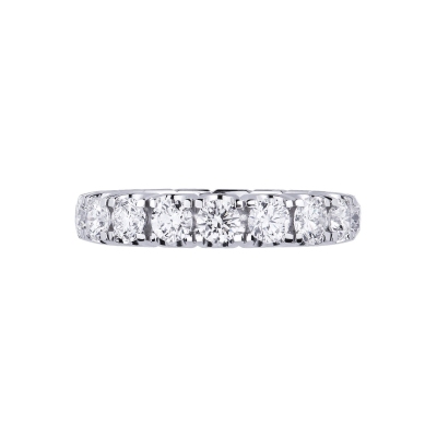 Eternity ring in white gold 18k with diamonds