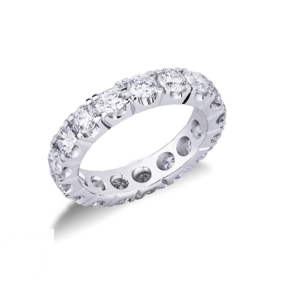 Eternity ring in white gold 18k with diamonds