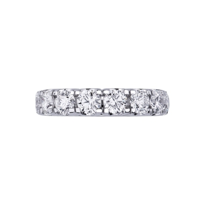 Eternity ring with diamonds 18k white gold