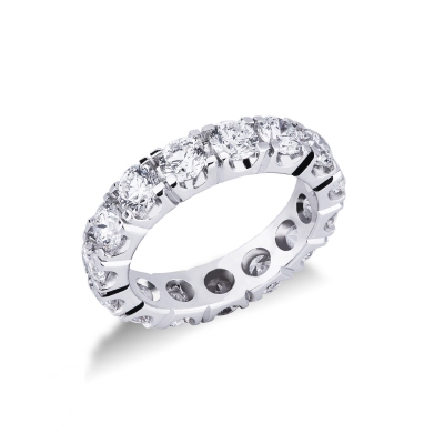 Eternity ring with diamonds 18k white gold