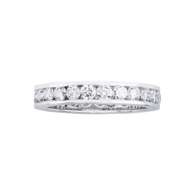 Eternity ring in white gold 18k with diamonds, ct 0.07