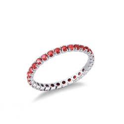 18k white gold eternity with rubies