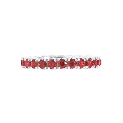 Ruby eternity ring in white gold 18k 