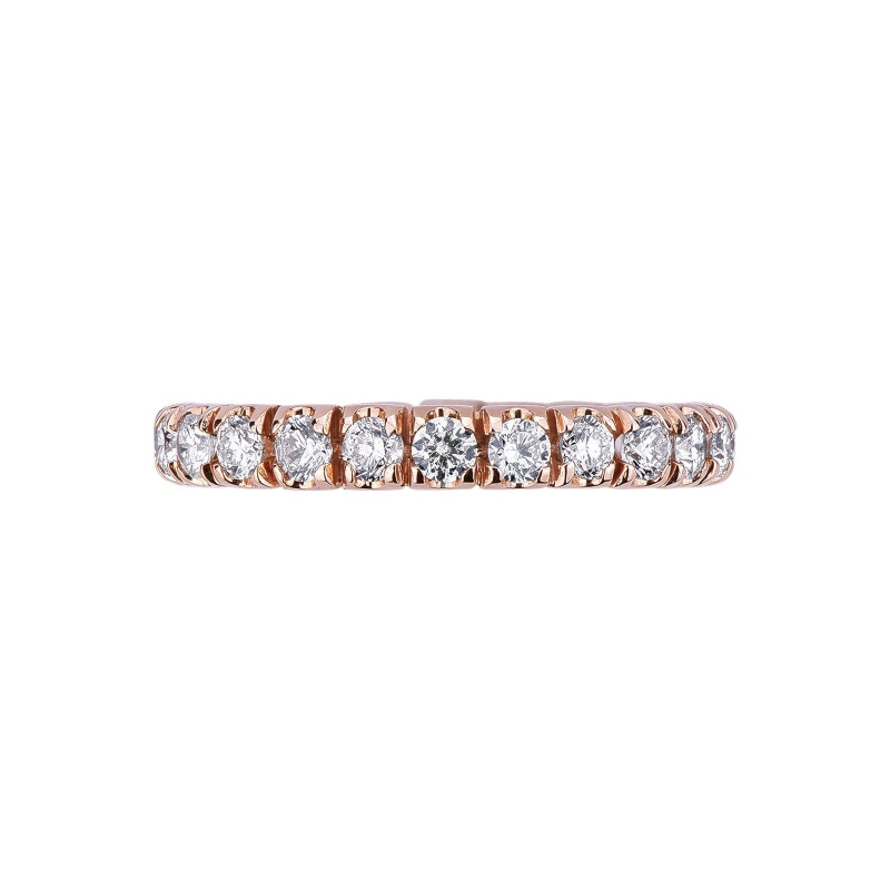 Rose gold 18k eternity ring with diamonds Rose gold 18k eternity ring with diamonds