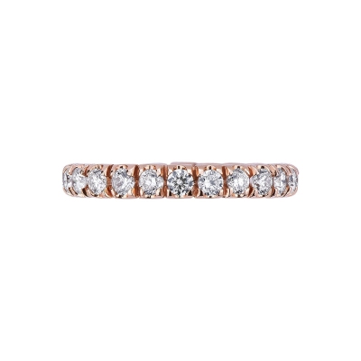 Rose gold 18k eternity ring with diamonds