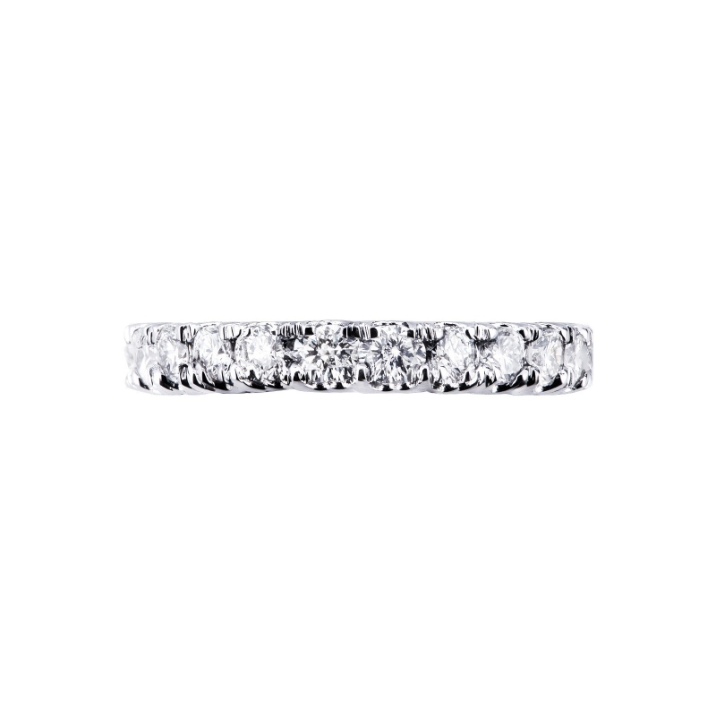 White gold 18k eternity ring with diamonds 