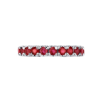 White gold 18k eternity ring rubies