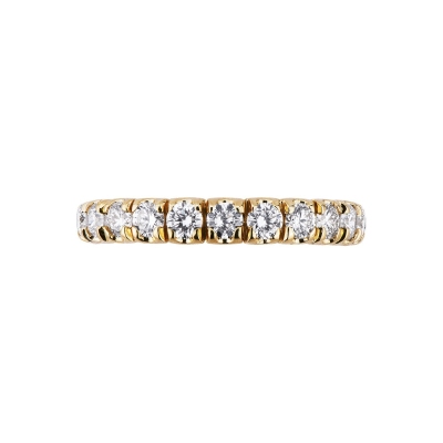 Yellow gold 18k diamonds eternity ring 
