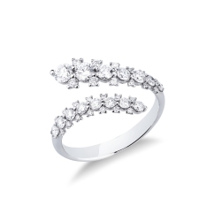 TOI et MOI ring in white gold 18k with diamonds