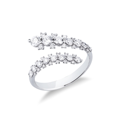 TOI et MOI ring in white gold 18k with diamonds