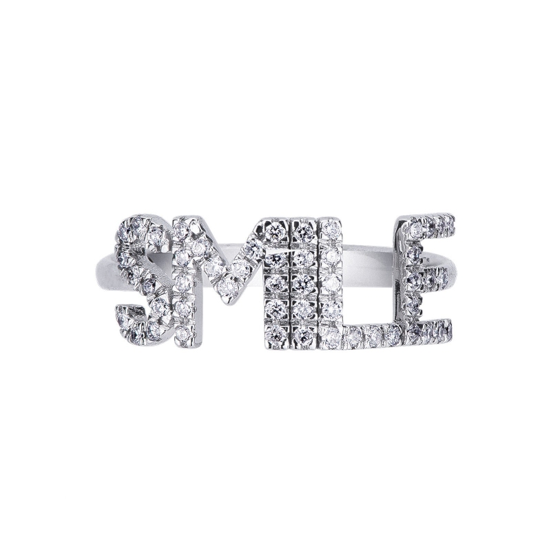 White gold Ring with diamonds SMILE White gold Ring with diamonds SMILE