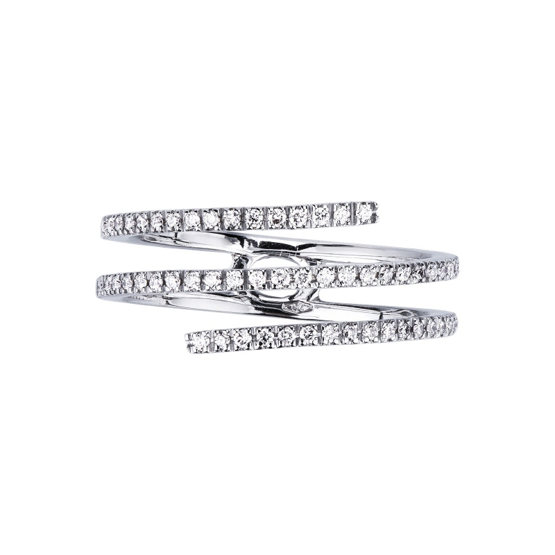 Little diamond spring ring in white gold 18k  Little diamond spring ring in white gold 18k