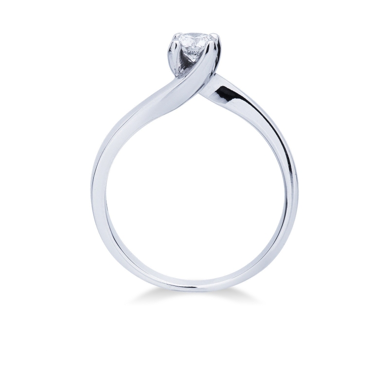 4 claw solitaire diamond ring 0,35 ct white gold 18k 4 claw solitaire diamond ring 0,35 ct white gold 18k
