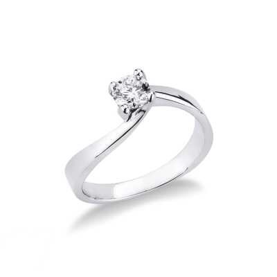 4 claw solitaire 0,40 ct diamond ring 