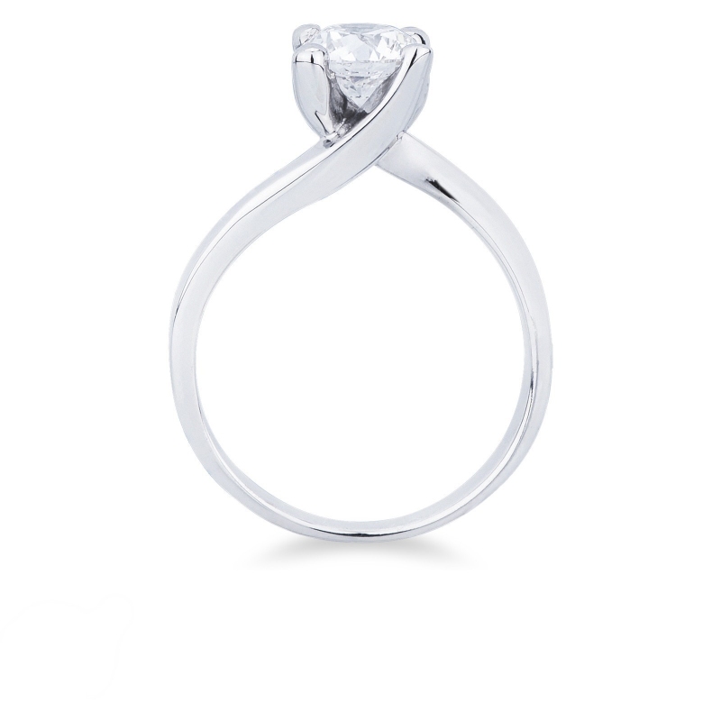 Solitaire diamond ring white gold 18k Valentino Model,1.00 ct Solitaire diamond ring white gold 18k Valentino Model,1.00 ct