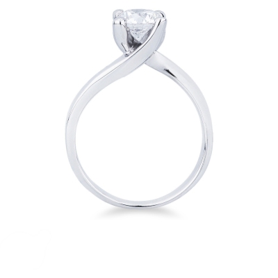 Solitaire diamond ring white gold 18k Valentino Model,1.00 ct