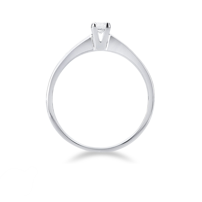 Prong-set solitaire 0.15ct diamond ring in 18kt white gold Prong-set solitaire 0.15ct diamond ring in 18kt white gold