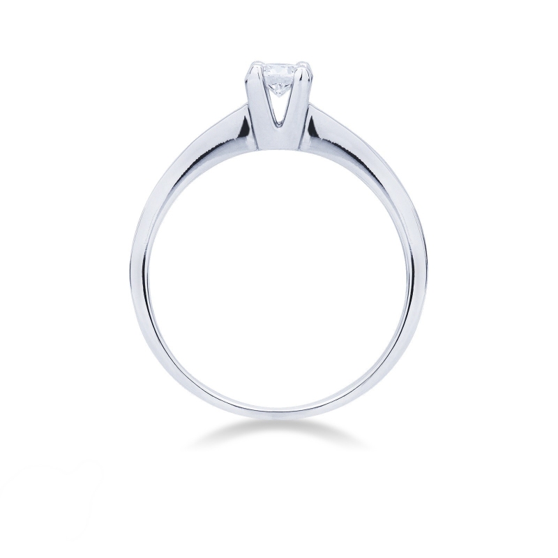 Prong-set solitaire 0.20ct diamond ring in 18kt white gold Prong-set solitaire 0.20ct diamond ring in 18kt white gold