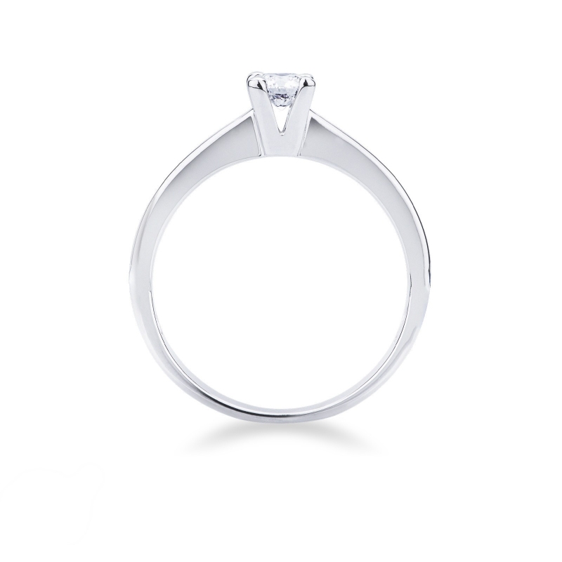 Prong-set solitaire 0.25ct diamond ring in 18kt white gold Prong-set solitaire 0.25ct diamond ring in 18kt white gold